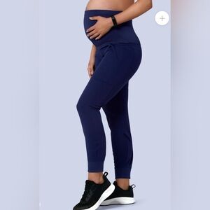 Mandala Maternity Navy Blue Jogger Scrubs